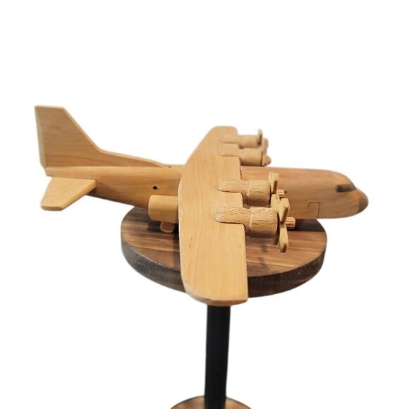 Hercules Wood Craft Planes Handmade Model Aircraft Transport Home Decor - Picture 1 of 9